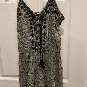 BLACK AND WHITE ROMPER FROM AMERICAN EAGLE